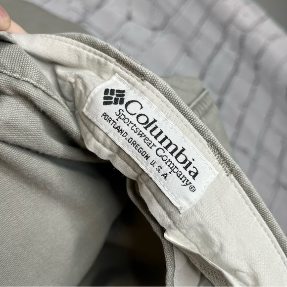 Vintage 38/32 Columbia Cargo Pant Green Khaki - Picture 4 of 5